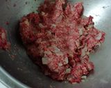 切り落とし肉でビーフハンバーグ作り方3写真