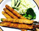 アスパラの豚バラ巻きフライ作り方4写真