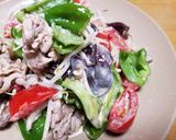 きくらげと豚肉・夏野菜のごまだれ炒め作り方7写真