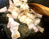 オクラとみょうがと豚バラ肉の和風パスタ♪作り方3写真