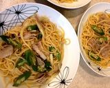 オクラとみょうがと豚バラ肉の和風パスタ♪作り方8写真