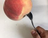 簡単 桃の皮むき ガス火使用作り方1写真