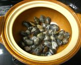 土鍋で♪あさりの酒蒸しもやし入り。作り方2写真