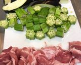 腸まで届く茄子オクラと豚バラの中華餡かけ作り方2写真
