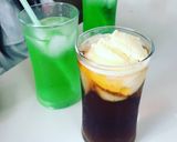 カキ氷のシロップで♡メロンソーダフロート作り方3写真