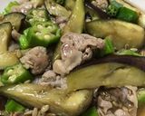 腸まで届く茄子オクラと豚バラの中華餡かけ作り方5写真