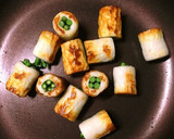 ちくわとニンニクの芽のコロコロ焼き♡作り方5写真