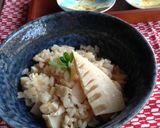 ポリ袋で湯煎『春のたけのこご飯』作り方8写真