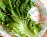 お弁当に♪上手に飾り♪隙間埋めレタス♡作り方2写真