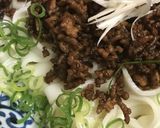 肉味噌のっけのひやしうどん/きしめん作り方4写真