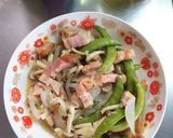 スナップえんどうとベーコンの炒め物作り方4写真