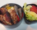 ジューシーな✨豚肩ロースの茄子包み焼き作り方6写真