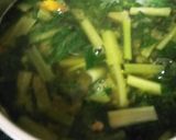 かぼちゃと小松菜味噌汁♪作り方3写真