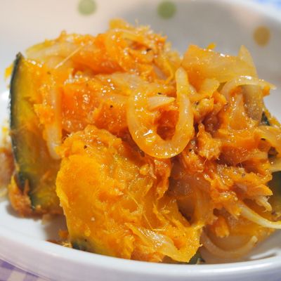 かぼちゃ・玉ねぎ・ツナのケチャツプ炒め煮 by 京たまご