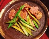 アスパラとハムの炒め物作り方1写真