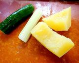 そうめんカボチャと胡瓜、セロリの和え物作り方1写真