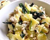 鳥ひき肉とニラのポテトサラダ作り方4写真