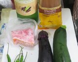ベーコンと夏野菜と青唐辛子の簡単パスタ作り方1写真