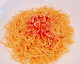 レンジで簡単！蒸し麺で、ペペロンチーノ作り方10写真
