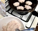 ニンニク甘醤油タレ☆豆腐と蓮根のつくね丼作り方2写真