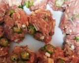 豚ひき肉のオクラハンバーグ作り方3写真