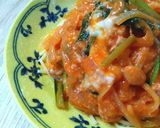 ウインナーと小松菜のトマトクリームパスタ作り方15写真