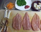 ささ身のあっさり梅味キノコ蒸し作り方1写真