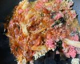 かぼちゃとたっぷりひき肉のトマト煮作り方1写真