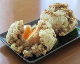 半熟味玉がとろ～豚ひき肉しぐれ煮おにぎり作り方7写真