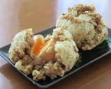 半熟味玉がとろ～豚ひき肉しぐれ煮おにぎり作り方7写真