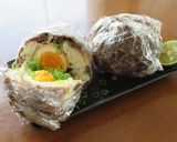 半熟味玉がトロリ！牛肉のしぐれ煮おにぎり作り方7写真