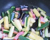 ベーコンと夏野菜と青唐辛子の簡単パスタ作り方6写真