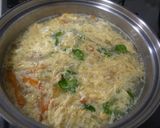 人気焼き肉店の卵スープ作り方6写真