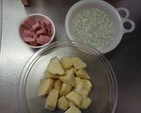 炙りベーコンのおつまみポテサラ作り方1写真