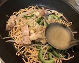 塩煮豚ゴーヤ焼きそば！作り方4写真