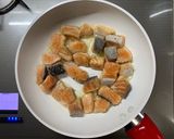 とろろ焦がしバター醤油サーモン丼作り方3写真