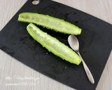 ゴーヤの肉詰めボート・お好み焼き味。作り方2写真