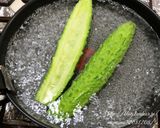 ゴーヤの肉詰めボート・お好み焼き味。作り方3写真