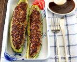 ゴーヤの肉詰めボート・お好み焼き味。作り方8写真