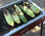 BBQ生のトウモロコシを丸ごと炭焼❗️作り方1写真
