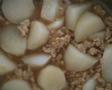 長芋と鶏ミンチ煮作り方3写真