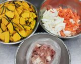 かぼちゃと豚肉の炒め物作り方1写真