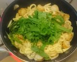 紫蘇とベビーホタテの白だし焼きうどん作り方6写真