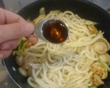 紫蘇とベビーホタテの白だし焼きうどん作り方5写真