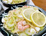 イカと海老とセロリの夏の冷製パスタ作り方9写真