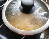 肉団子入りタケノコとキノコの味噌汁作り方4写真