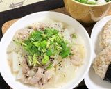 レンジで簡単大根と豚バラ肉の塩こうじ蒸し作り方4写真
