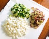 豚の冷しゃぶ♪食べる野菜納豆ソース作り方1写真