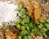 いんげんの鶏ひき肉団子汁作り方1写真