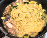 サバ缶とズッキーニの簡単和風パスタ作り方3写真